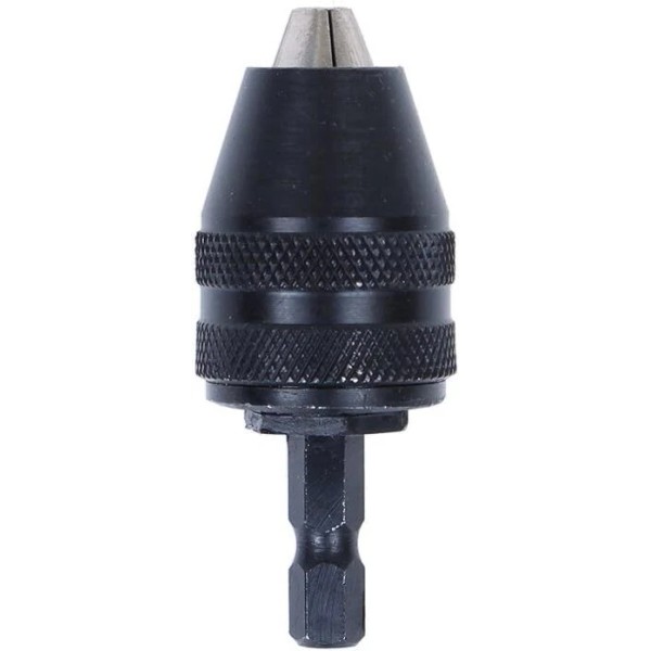 AUTOTOOLHOME 1/4-inch Hex Shank Keyless Drill Chuck Quick Change Black