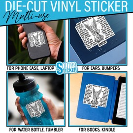 (3Pcs) St Michael Prayer Catholic Archangel Sticker Bible Christian Religious 2" Waterproof Die-Cut Vinyl Sticker for Laptop Water Bottle Phone Car Sticker Gifts 2 Inches