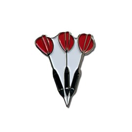 GBJUK Set of Three Darts Enamel Pin Lapel Badge with Butterfly Clasp Back