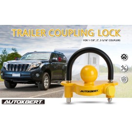Unbranded Universal Trailer Coupler Lock Hitch Coupling Lock Caravan Tow Ball Anti Theft