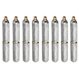 MOUNTAIN_ARK 8 Pack 4" x 17/32" Weld On Bullet Hinges with Grease Zerk, Heavy Duty Steel Lift Off Weldable Barrel Hinges for Metal Gate, BBQ Smoker, Trailer