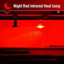 Leoterra 75w Reptile uva Infrared Heat Lamp Red Night Light Bulb (Pack of 2) for Reptile Terrariums,Turtle Tanks,Bearded Dargon,Lizard,Snakes Night Light Use E26 Base Long Service Life