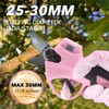 Electric Pruning Shears Cordless- Brushless & Professional Battery Powered Pink