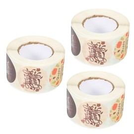 STOBOK 3 Rolls Thanksgiving Sticker Roll Autumn Decorative Seals Envelope Sealing Stickers