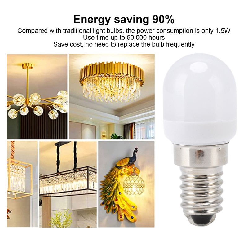 10Pcs E14 Light Bulb Stainless Steel 1.5W 220V LED Bulb