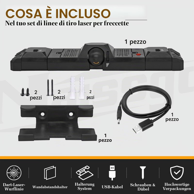 Naissgo Illuminazione per bersaglio, freccette, illuminazione per bersaglio, linea di