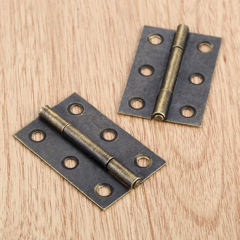 2 Pcs Hinges Retro Butt Hinges Antique Hinges Bronze with