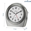 ATRIUM Wecker Analog Quarz ohne Ticken mit automatischem Nachtlicht und
