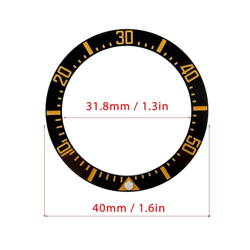 ZJchao Watch Bezel Insert, 40mm Ceramic Watch Bezel Ring Repair