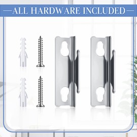 Sawysine 4 Pcs 18 to 28 Inch White Adjustable Curtain Rod Set Heavy Duty Door Curtain Rod Flat Sash Rods Hardware Included for Home Windows Kitchen Bathroom Sidelights