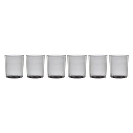 Oneida Stackables Smoke Tall Glasses, Set of 6, 6 Count, Taupe/Grey