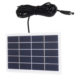 sourcing map 5V 2W 0.4A Mini Solar Panels, 3.2m Wire DC Connector Polycrystalline Solar Cell for Solar Power Charge Home Garden Lamp Street Light Solar System Kits