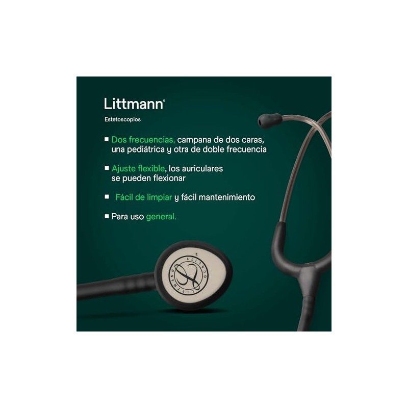 3M Littmann Estetoscopio Lightweight II SE, Manguera Color Azul Caribe