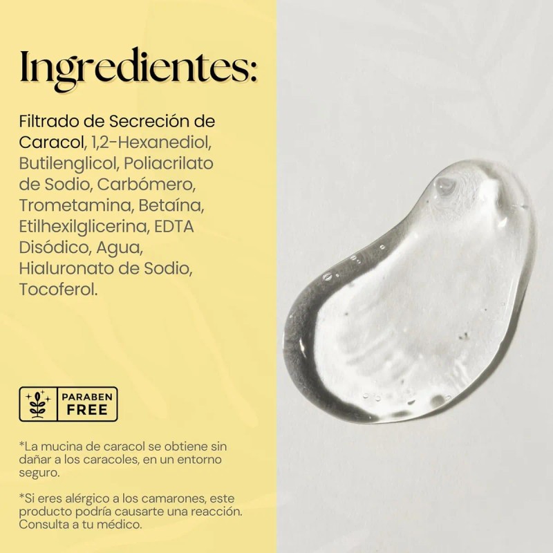 Sqin Luxiena Serum Baba De Caracol Coreano 96%, Mixta Día/noche