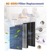 Popurure KC850U Replacement Filter Compatible With Sharp KC-850U Air Purifier,
