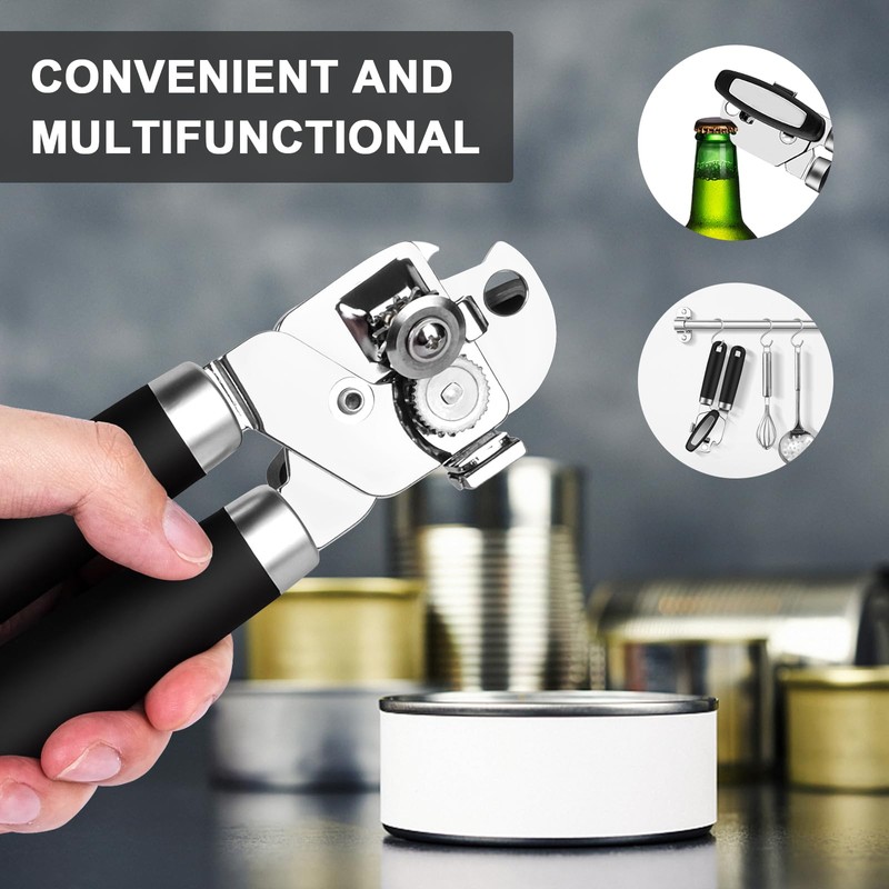 OGIMA Can Opener Manual, Stainless Steel Tin Openers, Effortlessly Open