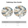 Gbuzozie Abstract Gold and Teal Marble Tablecloth with Elastic Edge,