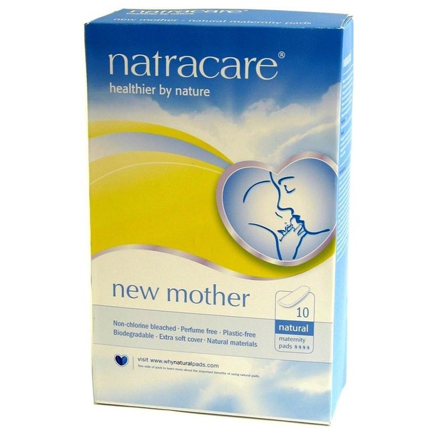 Natracare Maternity Pads 10 pads ( Multi-Pack of 12, Total 120 pads)