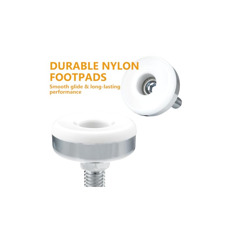 POWERTEC 71189 - Niveladores de muebles de 3/8"-16 con insertos
