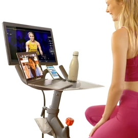 SELINA for Peloton Bike Desk Tray Table for Laptop, Tablet, Phone & More | Premium Clear Acrylic Tray Compatible with The Peloton Bike Standard Peloton Accessories (Bike Standard)