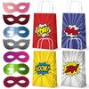 KALEFO 16Pcs Superhero Party Bags Set with 16 Paper Masks