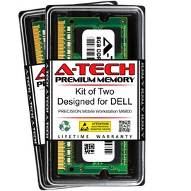 A-Tech 16GB (2 x 8GB) RAM for DELL Precision Mobile Workstation M6800 | DDR3 1600MHz SODIMM PC3-12800 204-Pin Non-ECC Memory Upgrade Kit