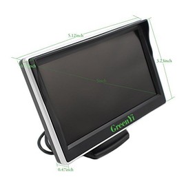 5 Inch AHD 800x480 Backup Camera Monitor, GreenYi-08 TFT LCD Color Screen, Two Video Inputs Screen for Rear View Camera with Two Brackets, Perfect for Our AHD Back up Camera