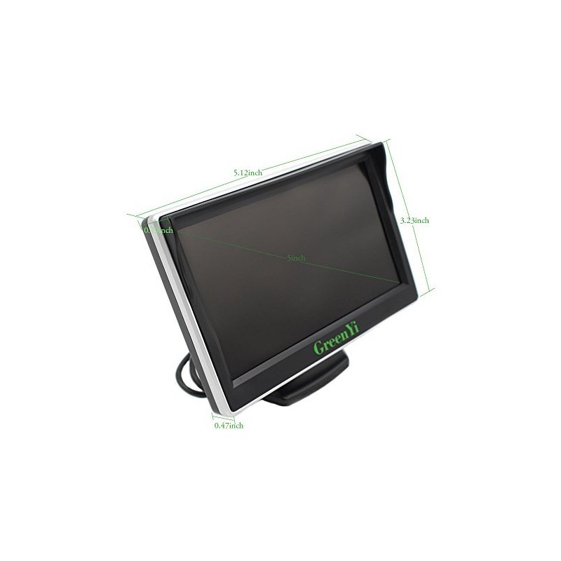 5 Inch AHD 800x480 Backup Camera Monitor, GreenYi-08 TFT LCD