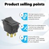 Op Rocker Switch - 7/8" x 1-1/2" DPST, 0808-116K, 4-Pin,