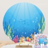 7.2x7.2ft Polyester Under The Sea Backdrop Deep Blue Ocean Sea