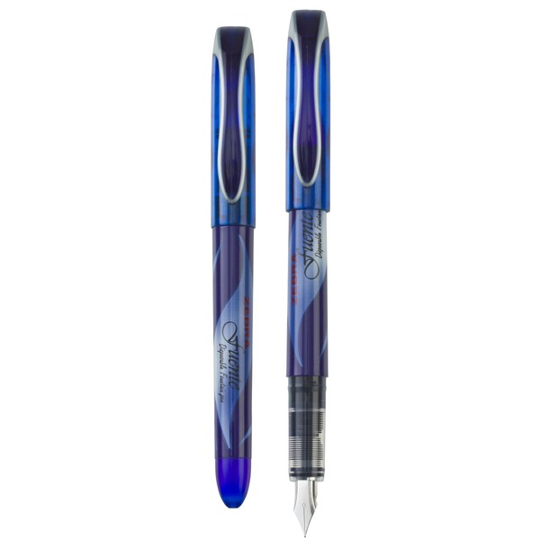 Zebra 69482 Fuente Disposable Fountain Pen - Blue (Pack of 12)