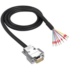 XMSJSIY DB9 Connector Adapter Cable, D-SUB 9Pin RS232 RS485 Serial Port Extension Cable Replacement with Bare Wire 22AWG (DB9 Male)