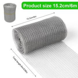 Orssmigs 1 Roll 15.2 cm x 6 m Rabbit Wire, Stainless Steel Wire Mesh, Fine Mesh, Cut Possible Mouse Grid, Aviary Wire for DIY Home Decoration