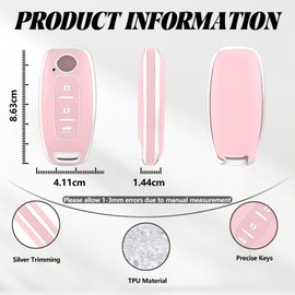 TOOMUME Key Case TPU Car Key Case Fits Nissan Qashqai J12 Juke F16 Xtrail T33 Airya B6 B8 B9 Micra Altima Teana Murano Kicks, Key Cover Protection Key Case - Case
