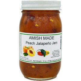 Amish Peach Jalapeno Jam - Two 18 Oz Jars