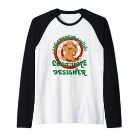 Costume Designer Job Gingerbread Funny Xmas Raglan Baseball Tee
