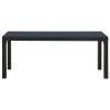 vidaXL Patio Bench 43.3" Steel and WPC Black