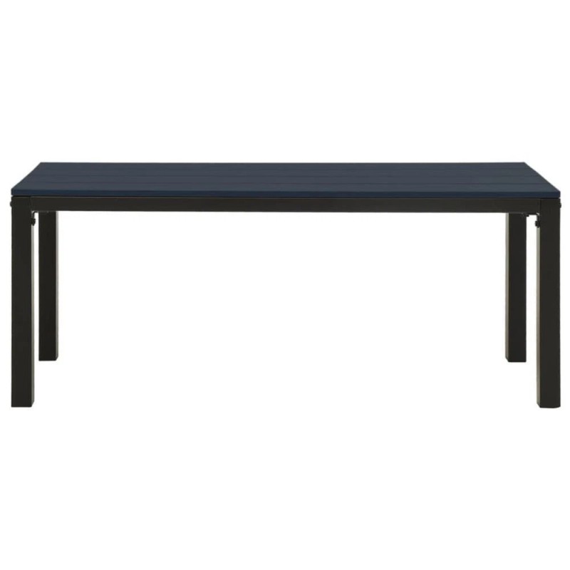 vidaXL Patio Bench 43.3" Steel and WPC Black