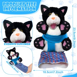 TECHEEL Cat Wrestler Puppet Cat Doll Hand Puppets for Children Cats Hand Puppet Interactive Cat Toy Hand Puppet Cat Funny Cats Doll Cat Doll Wrestler Gifts for Cat Lovers