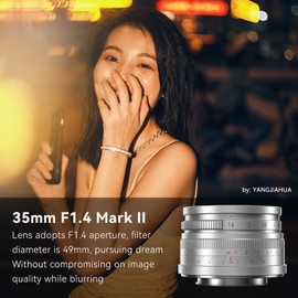 7artisans 35 mm F1.4 Mark II APS-C Lens with Manual Focus and Large Aperture Compatible with Sony E Mount Mirrorless Cameras A6500 A6300 A6100 A6000 A5100 A5000 A9 NEX 3 NEX 3N NEX 5 NEX 5T