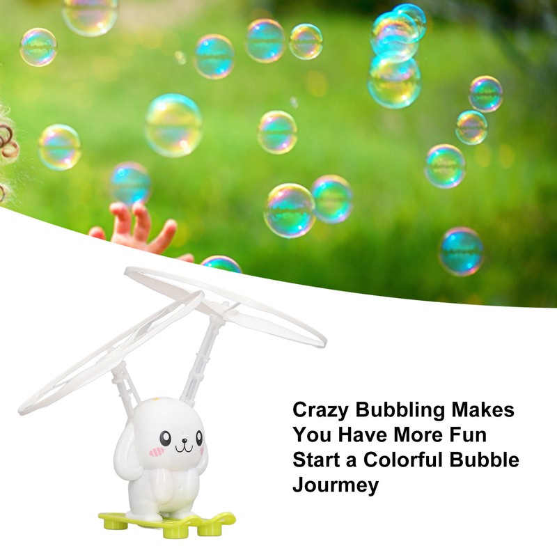 Bubble Blowing Helicopter Toy USB Rechargeable Automatic Induction Bubble Flying