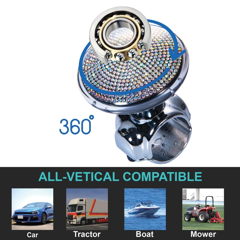 Hypersonic Bling Steering Wheel Knob Spinner M - Fit for