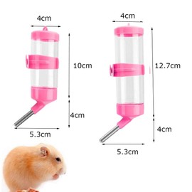 Esforzarse 2pcs Hamster Water Bottle 80ML + 125ml Hamster Water Bottle Small Animal Water Bottle Drinking Water Bottle Water Bottle Water Supply Water Tank Automatic Water Roll Ball Bird Squirrel