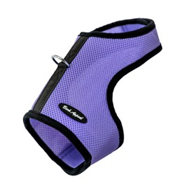 Bark Appeal Lavender Wrap N Go Dog Harness for Small-Medium Pets – Soft Solid Mesh Vest Harness for Dogs, Puppies, Kittens & Cats – Easy Buckle-Free Design for a Comfortable Fit – Large