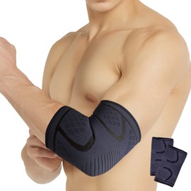 Alzati 肘サポーター 2枚入 【理学療法士監修】 ひじ用サポーター エルボースリーブ 怪我防止 テニス ゴルフ 筋トレ 通気性 男性 女性 男女兼用 大きいサイズ (Sサイズ)