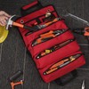 Tool Roll Bag Large Capacity 5 Grids Waterproof Portable Canvas