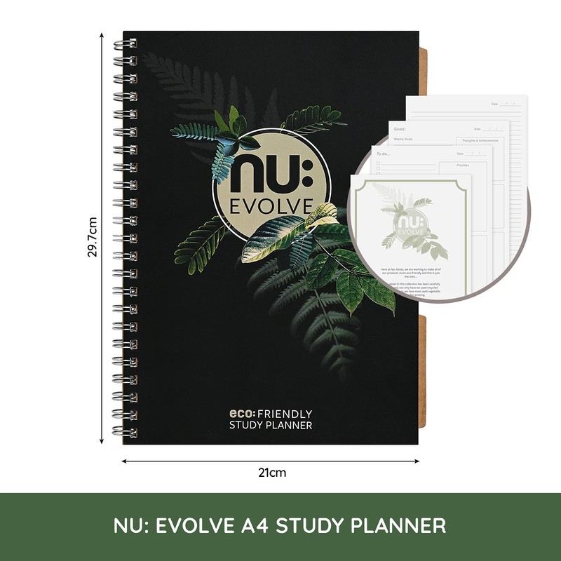Nu Notebooks - Evolve Range - Study Planner - Recycled