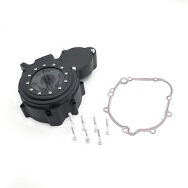 HTTMT MT313-002A- Black Left Engine Stator Cover See Through Compatible with Suzuki '06-'13 GSXR 600/750 w/gasket