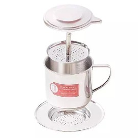 Thang Long Vietnamese Coffee Filter Maker Press. Screw Down Phin Made in Vietnam. Authen