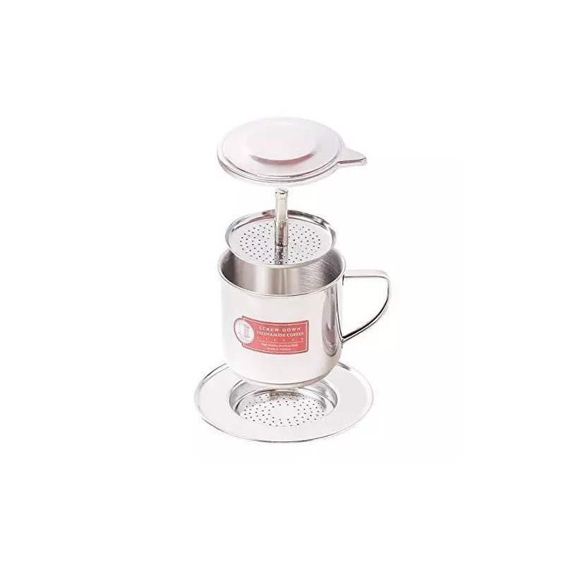 Thang Long Vietnamese Coffee Filter Maker Press. Screw Down Phin